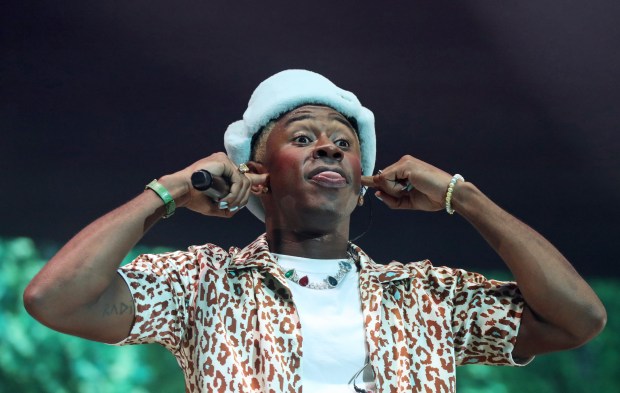 Tyler, the Creator performs at Lollapalooza on July 30, 2021, in Chicago. (John J. Kim/Chicago Tribune)