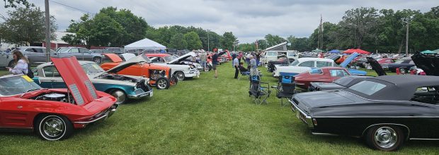 Vintage cars and trucks were on display Sunday at Plowman's Park during the annual Big Rock Classic Car Show. (David Sharos / For The Beacon-News)