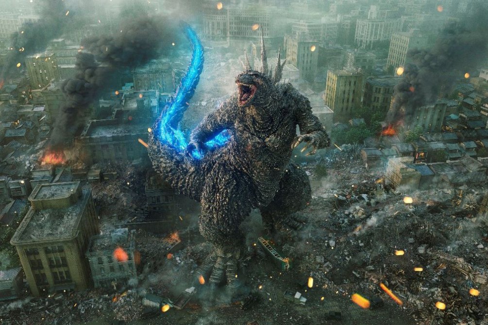 Godzilla as he looks today, in 2023's "Godzilla Minus One,"...