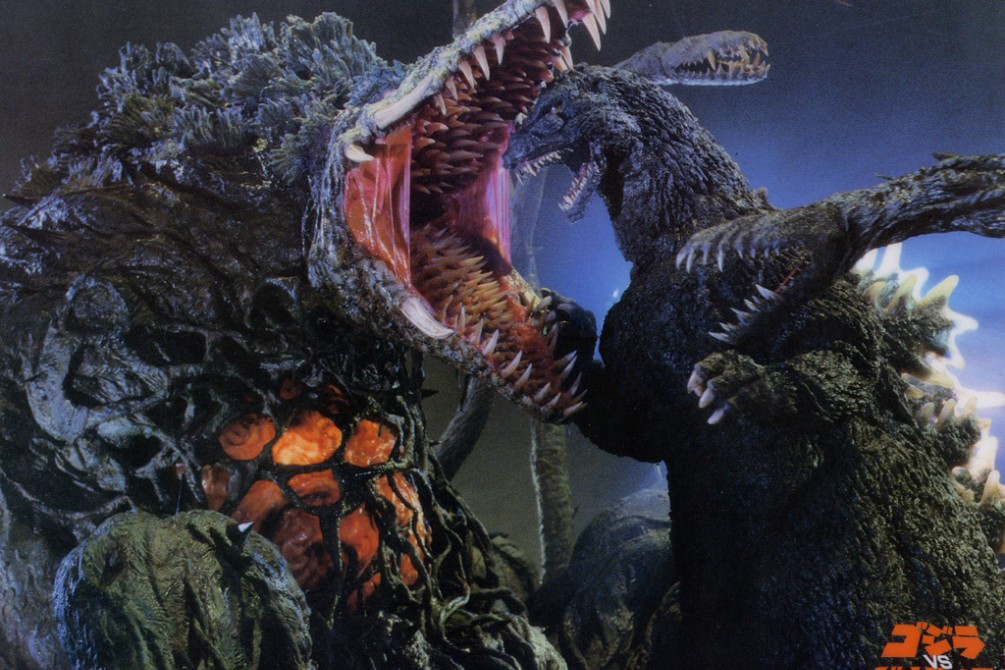 A major smackdown in "Godzilla Vs. Biollante," from 1989, part...