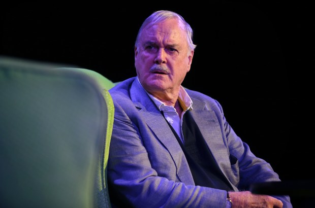 John Cleese speaks at an event at the iO Theater in Chicago on Nov. 12, 2014. (E. Jason Wambsgans/Chicago Tribune)