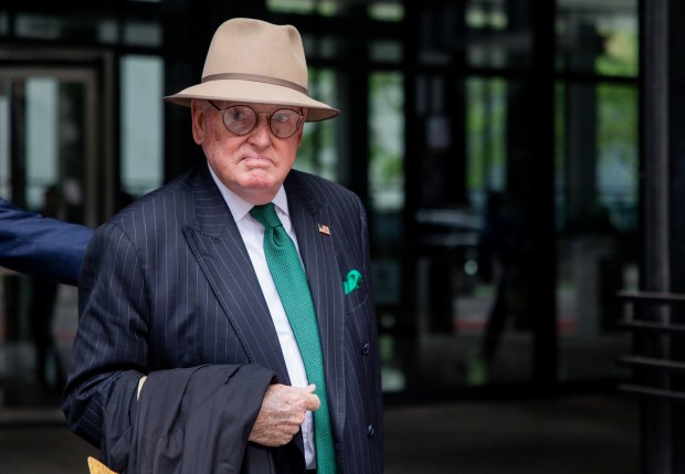 Ex-Ald. Edward Burke, 14th, exits the Dirksen U.S. Courthouse on June 5, 2024, following a post-trial motions hearing for acquittal in his corruption trial which ended in Dec. 2023. (Vincent Alban/Chicago Tribune)