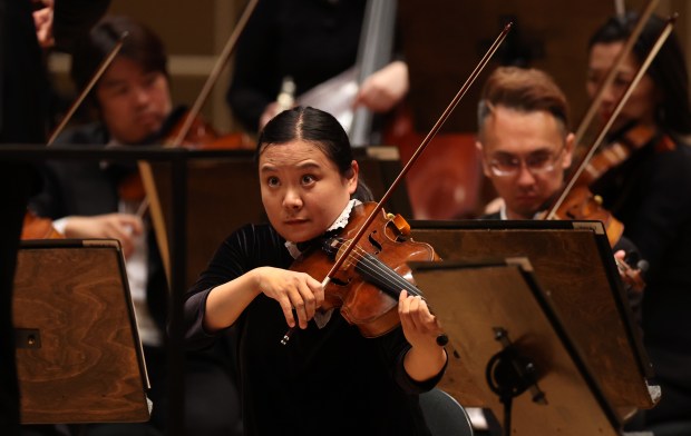 Members of the Chicago Symphony Orchestra perform at Symphony Center on June 20, 2024. (Chris Sweda/Chicago Tribune)