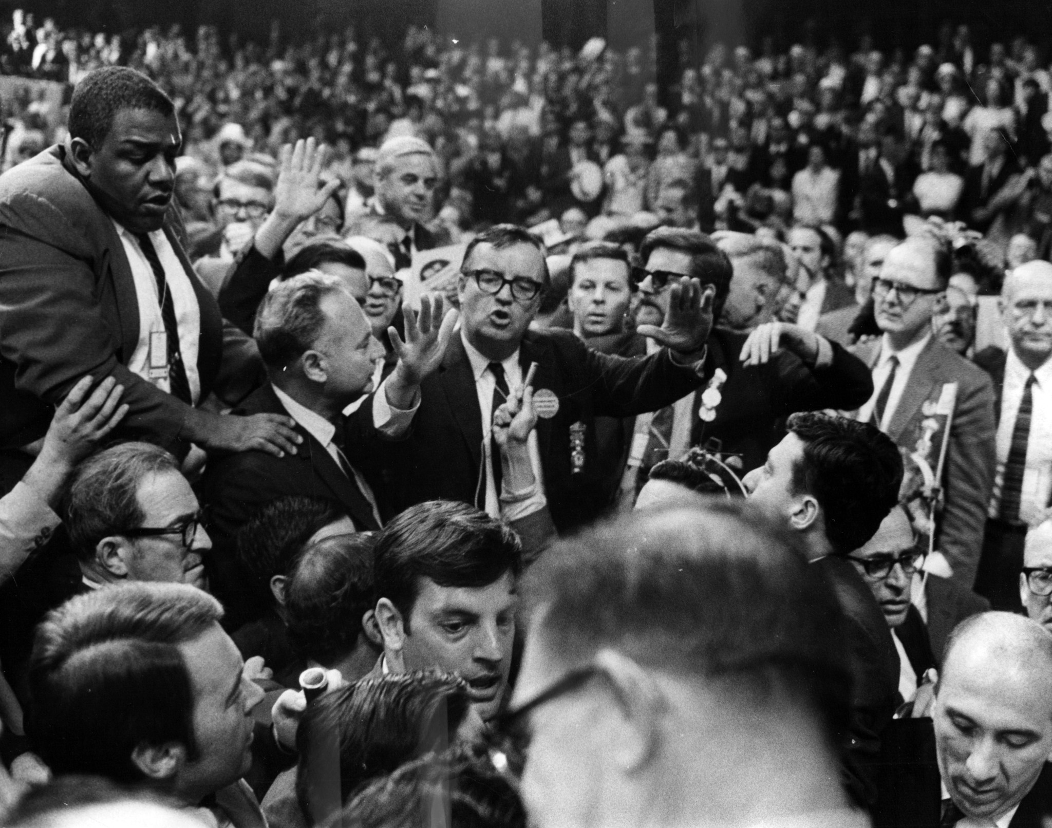 A disturbance on the floor of the Democratic National Convention...