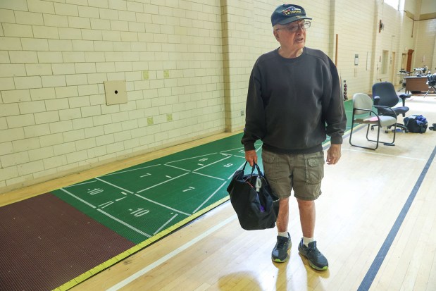 Arnie Ossen, 92, prepares to leave the VA's North Hills facility after a day of pingpong. (Michael Blackshire/Los Angeles Times/TNS)