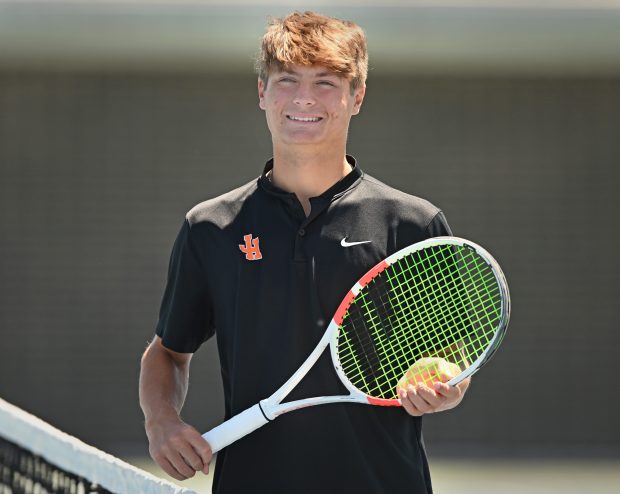 Hersey's Mitch Sheldon is this year's IHSA Class 2A singles state champion. (Brian O'Mahoney for the Pioneer Press)