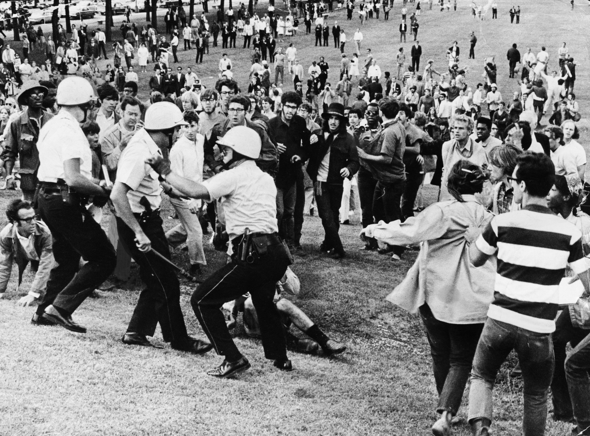 While the convention was in Chicago, police officers and anti-war...