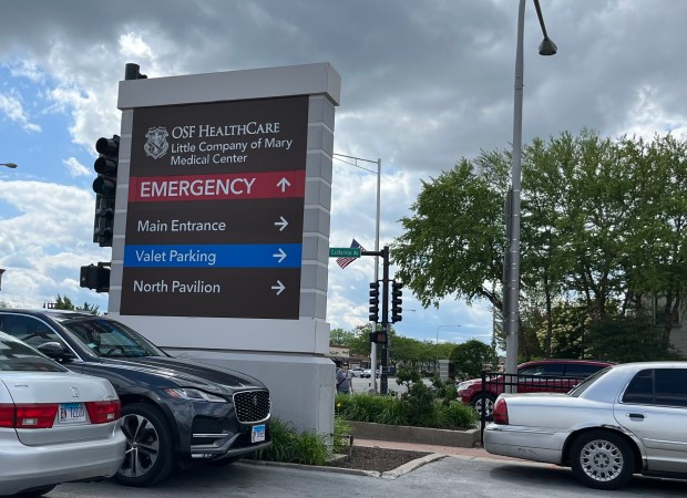 A parking lot for OSF Health Care Little Company of Mary Medical Center in Evergreen Park. (Brett Johnson/Daily Southtown)