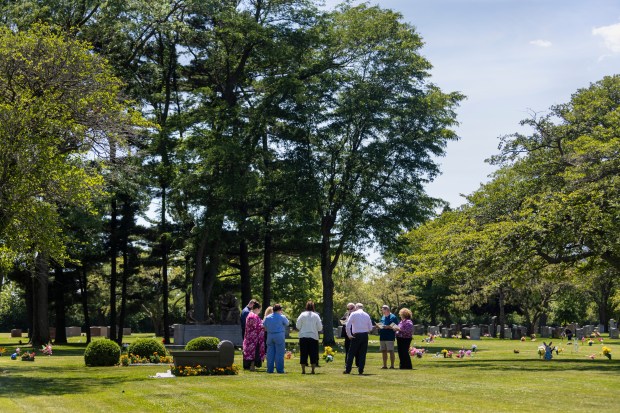 Employees of Franciscan Health attend a memorial service Wednesday on behalf of babies who did not survive past 20 weeks in the womb. (Vincent D. Johnson/for the Daily Southtown)