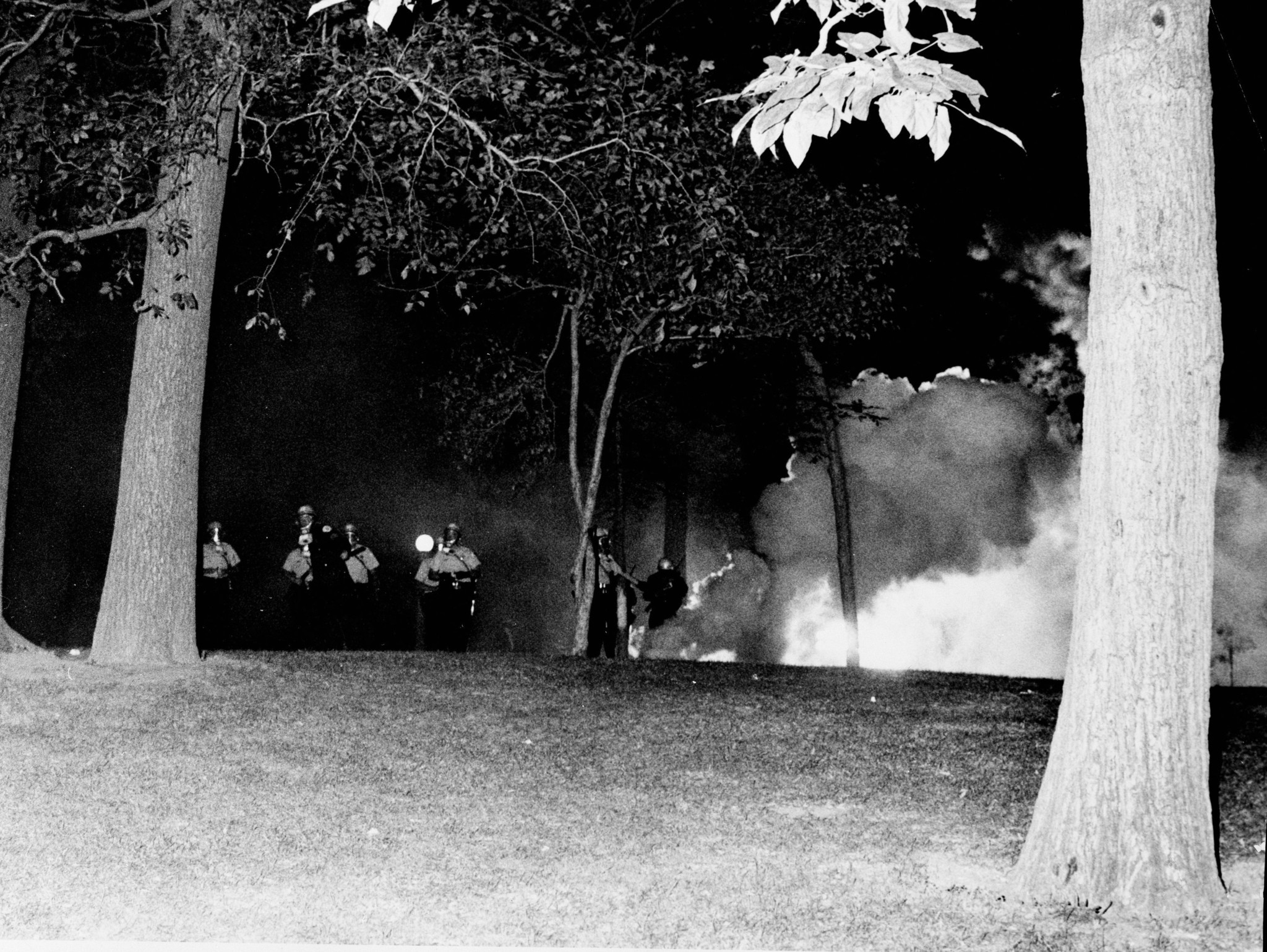 Each night, Chicago police cleared Lincoln Park, where demonstrators during...