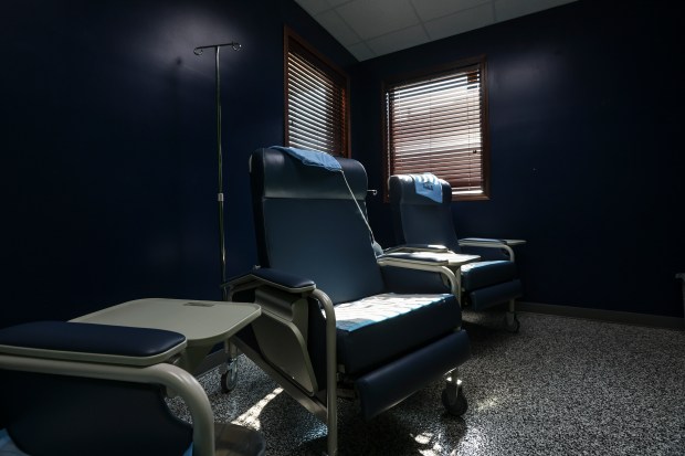 The recovery room at Equity Clinic on May 21, 2023, in Champaign, Illinios. (Shanna Madison/Chicago Tribune)