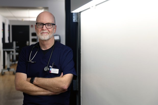 Dr. Virgil Reid, Associate Medical Director at Planned Parenthood of Illinois, at the Near North clinic in Chicago on June 18, 2024. (Terrence Antonio James/Chicago Tribune)