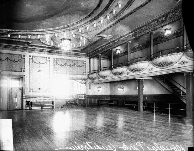 An inside view of the Douglas Park Auditorium building in Chicago, circa 1911. (Chicago Daily News collection/Chicago History Museum)