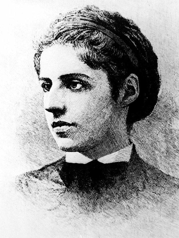 Undated image of American poet Emma Lazarus, who wrote the poem inscribed on the Statue of Liberty, "The New Colossus," in 1883. (AP)