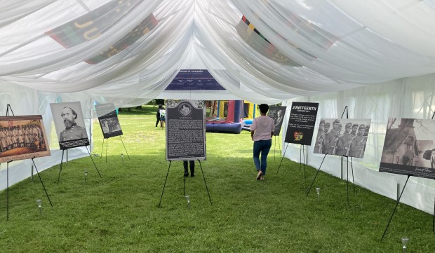 Everyone entering the Freedom Festival over the weekend walked through the History Tent to learn the meaning of the holiday. (Steve Sadin/For the Lake County News-Sun)