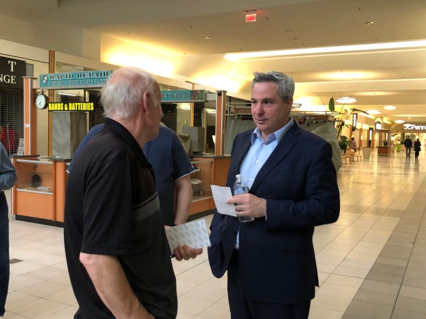 Sterling Organization CEO Brian Kosoy (right) participated in an Open House on June 10, 2024 with the village of Niles for the upcoming redevelopment at the Golf Mill Shopping Center. (Credit: Pam DeFiglio)