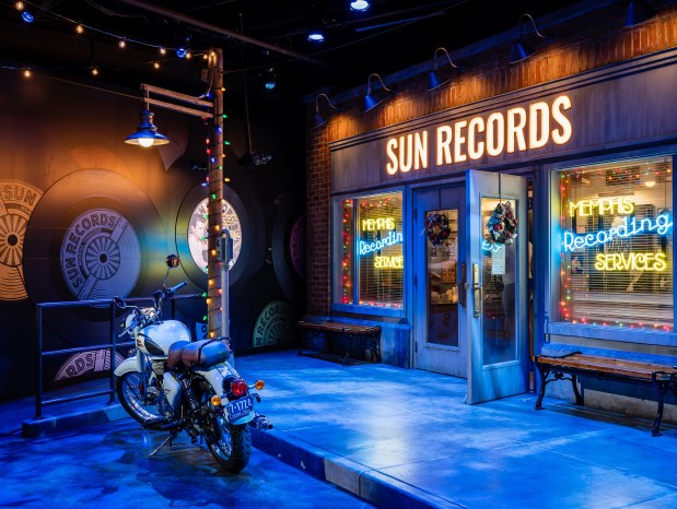 When audience members for "Million Dollar Quartet" step inside Stolp Island Theatre's inner lobby, they'll enter an area designed to make them feel like they've stepped back in time to Dec. 5, 1956, outside the Sun Records studio in Memphis. (Amy Nelson)