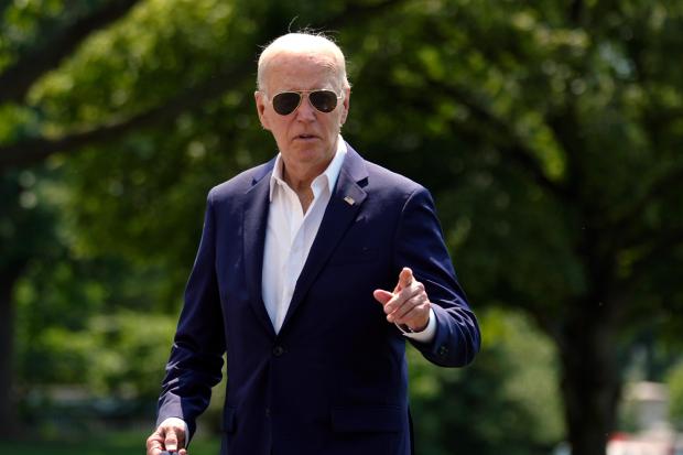 President Joe Biden arrives at the White House from Camp David, Sunday, July 28, 2024. (AP Photo/Manuel Balce Ceneta)