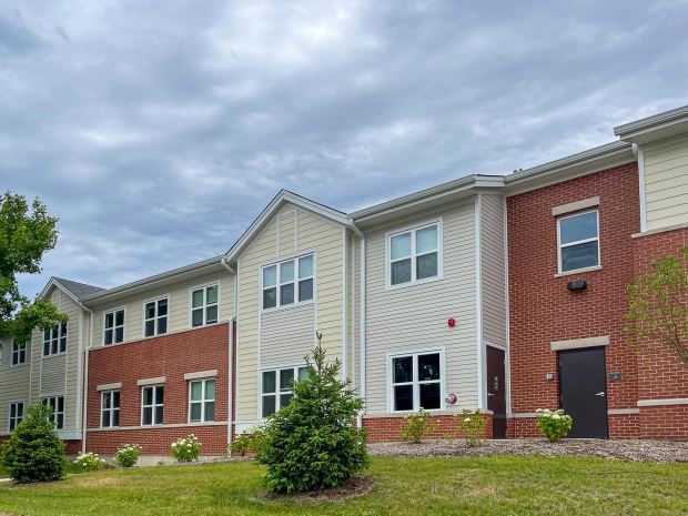 This new building next to the former Lincoln School site on South Lake Street in Aurora is part of the 36 workforce housing units now open at the site. Submitted by McShane Construction Co.