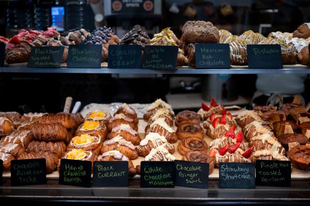 The pastry counter on July 13, 2024, at Pan Artesanal Bakery in Chicago. (Vincent Alban/for the Chicago Tribune)