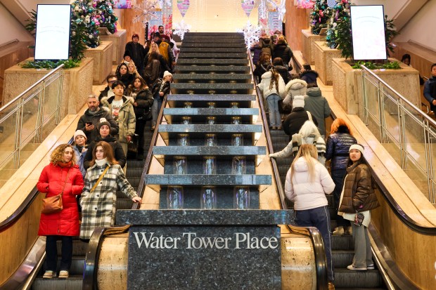 People shop on Black Friday at Water Tower Place on Nov. 24, 2023. Personal care and beauty aid retailer Sephora plans to shutter later this summer its 5,000-square-foot store on Water Tower Place's fifth floor.