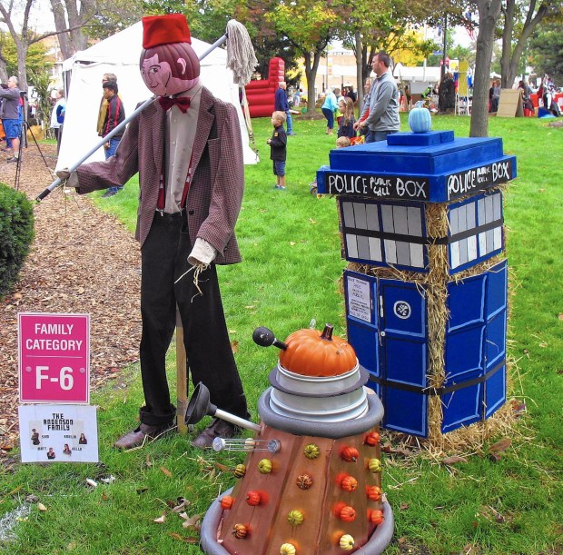 Entrants who want to participate in this year's Scarecrow Contest in St. Charles can submit an application now through Sept. 15. St. Charles Scarecrow Weekend will be held Oct. 11-13. (Denise Linke/The Beacon-News)