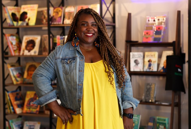 Jurema Gorham, founder of , stands in the BiB Community Arts Space in the Roseland neighborhood on July 11, 2024. Gorham is putting on Burst Into Books' third annual Words of Wonder Literary Festival the last weekend in July. (Eileen T. Meslar/Chicago Tribune)