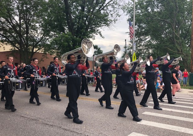 The Colt Cadets Drum & Bugle Corps from Iowa performed at Skokie's 2024 July 4th parade.