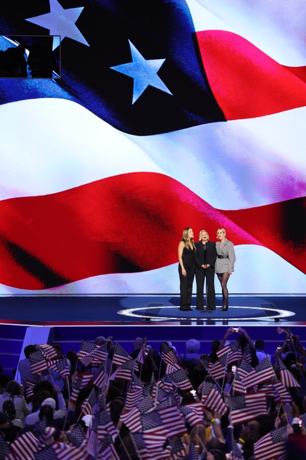 The Chicks perform at the Democratic National Convention at the United Center in Chicago on Aug. 22, 2024. (Chris Sweda/Chicago Tribune)