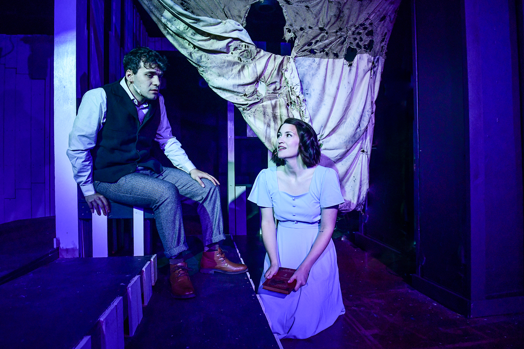 Joe Giovannetti and Caitlyn Cerza in "Alice by Heart" by Kokandy Productions....