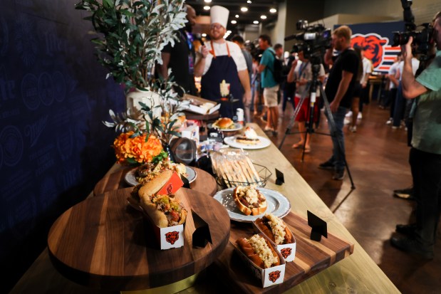 A tasting event and hospitality exhibition hosted by the Chicago Bears and Levy at Soldier Field on Wednesday, Aug. 28, 2024. (Eileen T. Meslar/Chicago Tribune)