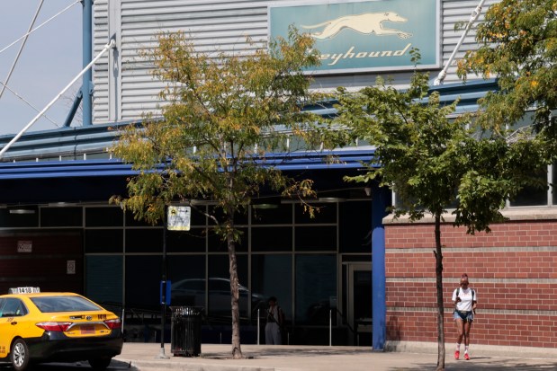 The Greyhound bus station at 630 W. Harrison St. is seen on Aug. 27, 2024. (Antonio Perez/Chicago Tribune)