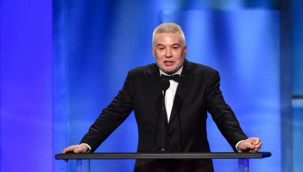 Mike Myers speaks during an AFI Life Achievement Award Tribute celebrating Nicole Kidman at Dolby Theatre on April 27, 2024, in Hollywood, California. (Alberto E. Rodriguez/Getty)