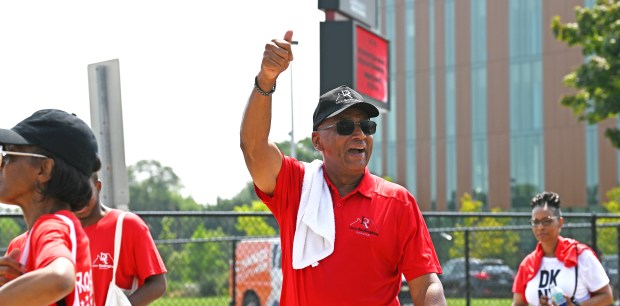 North Chicago Mayor Leon Rockingham, Jr. waves to spectators at the North Chicago Community Days Parade on Aug. 3, 2024 in North Chicago. (Karie Angell Luc/Lake County News-Sun)