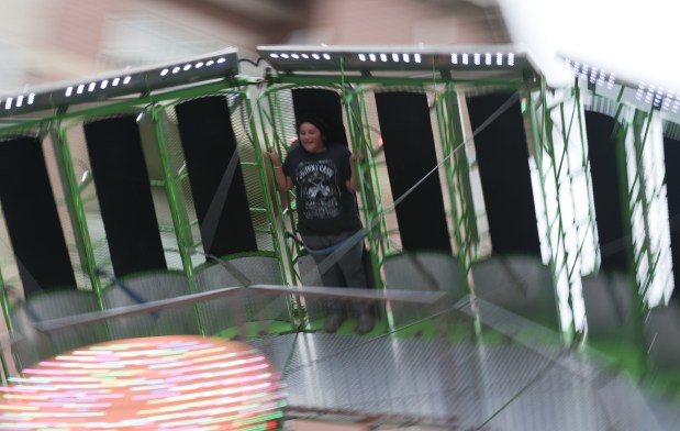 Fairgoers enjoy a ride during Franklin Park Festival in Franklin Park on Saturday, June 8, 2024. (Trent Sprague/for the Pioneer Press)