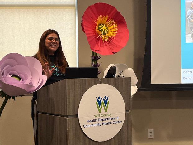 Helen Velazquez, engagement coordinator for the Mothers' Milk Bank of the Western Great Lakes, talks about the nonprofit group's mission Aug. 9, 2024. (Michelle Mullins/for the Daily Southtown)n)