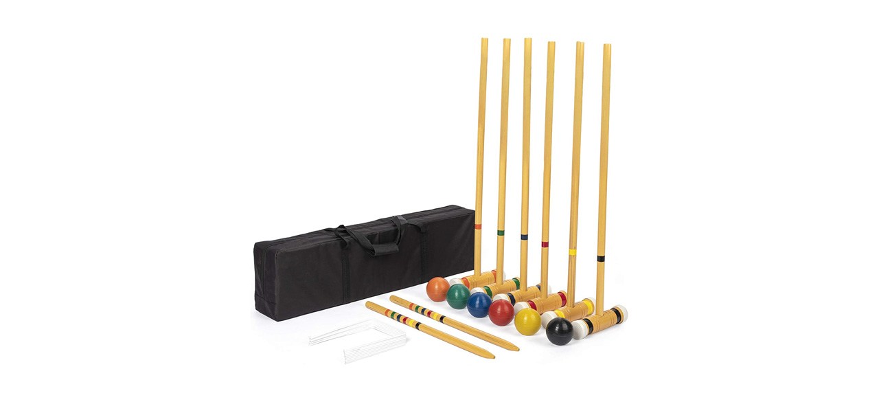 Crown Sporting Goods Six-Player Deluxe Croquet Set