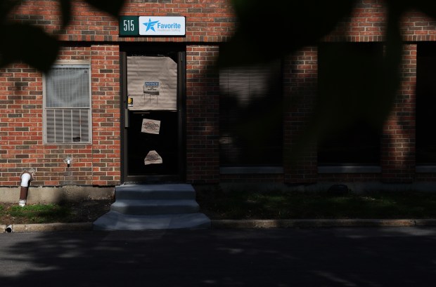 Favorite Healthcare Staffing is in the Cumberland Metro Office Park along the 5500 block of North Cumberland Avenue on Oct. 11, 2023, in Chicago. (Stacey Wescott/Chicago Tribune)