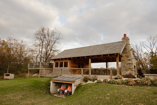 The Bunker Hill Farms property has a shooting pavilion with five skeet throwers. (Bunker Hill Farms)