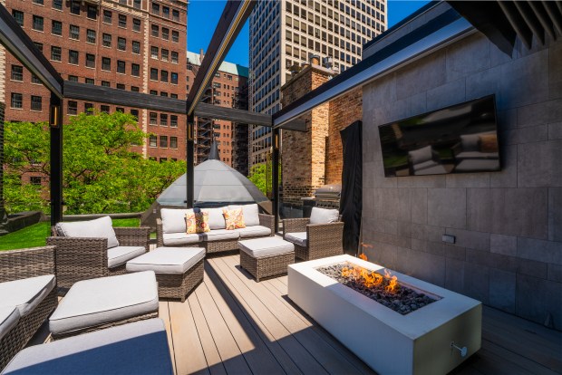 This four-bedroom brownstone at 77 E. Cedar St. in the Gold Coast is a new-construction home. (Eric Stassman and Jasko Omerovic)