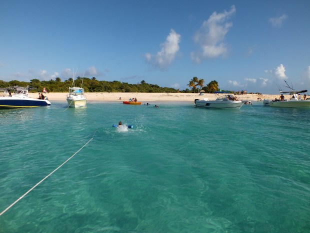 A boat moored in Culebra beach, Puerto Rico. (Getty)