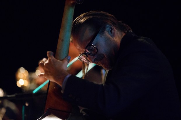 Bassist Jason Roebke performs at Constellation in Chicago in 2017. (Armando L. Sanchez/Chicago Tribune)