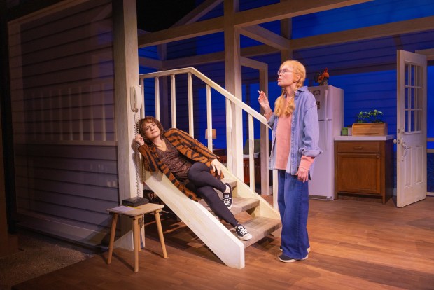 Patti LuPone and Mia Farrow in "The Roommate" on Broadway at the Booth Theatre in New York. (Matthew Murphy)