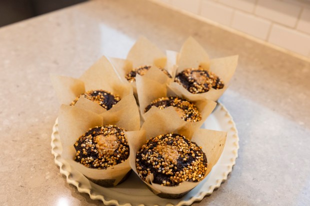 A plate of gold medal muffins ready to eat, on Thursday, Aug. 29, 2024, in Chicago. (Vincent D. Johnson/for the Chicago Tribune)