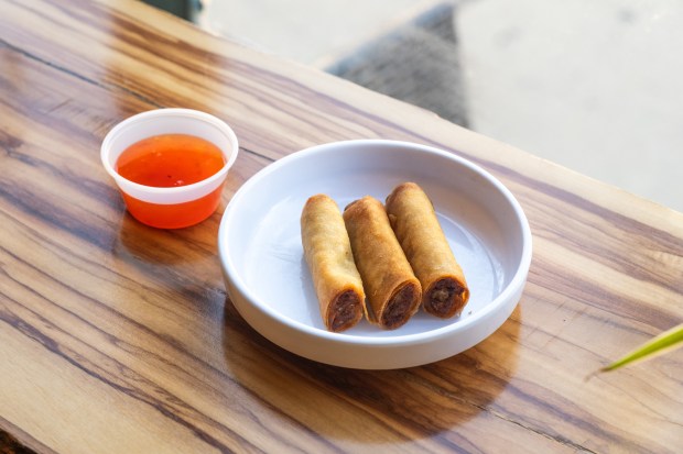 Mano Modern Cafe will offer a 3-pack of lumpia with sweet chili sauce ($5) at Taste of Chicago from Friday, Sept. 6th to Sunday Sept. 8th. (zandro zafra / zandbox photo)