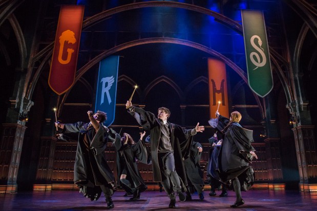 The New York cast of "Harry Potter and the Cursed Child" on Broadway. (Matthew Murphy)