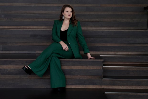 Choreographer and director Katie Spelman at Writers Theatre in Glencoe on Aug. 29, 2024.  (Antonio Perez/Chicago Tribune)