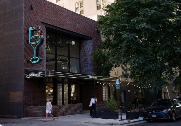 Foxtrot, the upscale Chicago-based convenience store and cafe chain that closed abruptly in April before filing for Chapter 7 bankruptcy, reopened its first store on Maple Street in the Gold Coast under new ownership in September 2024. (E. Jason Wambsgans/Chicago Tribune)