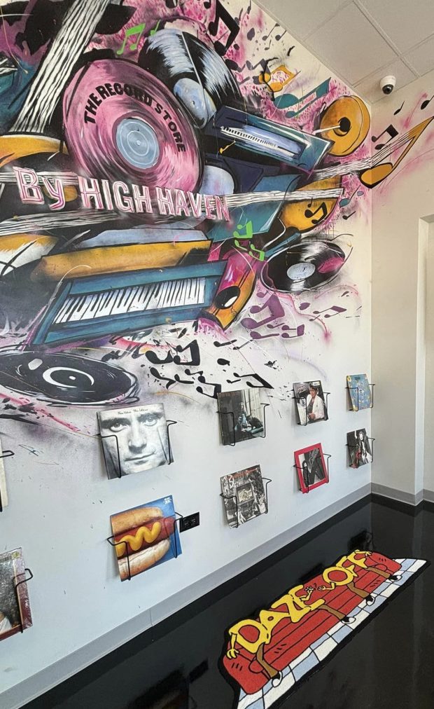 The interior of High Haven's The Record Store cannabis dispensary is meant to conjure up the feel of a 1970s store selling LPs and 35-rpm records. (High Haven Dispensary)