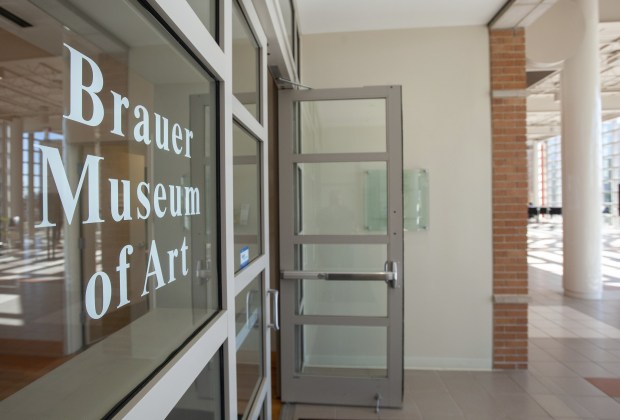 Entrance of the Brauer Museum of Art on the Valparaiso University campus in Valparaiso, Indiana Friday February 10, 2023. (Andy Lavalley for the Post-Tribune)